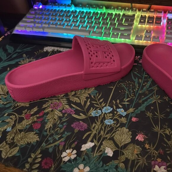 Hunter Women's Original Lightweight Moulded Slide Sandals, Pink Size 6 NEW - Picture 6 of 10